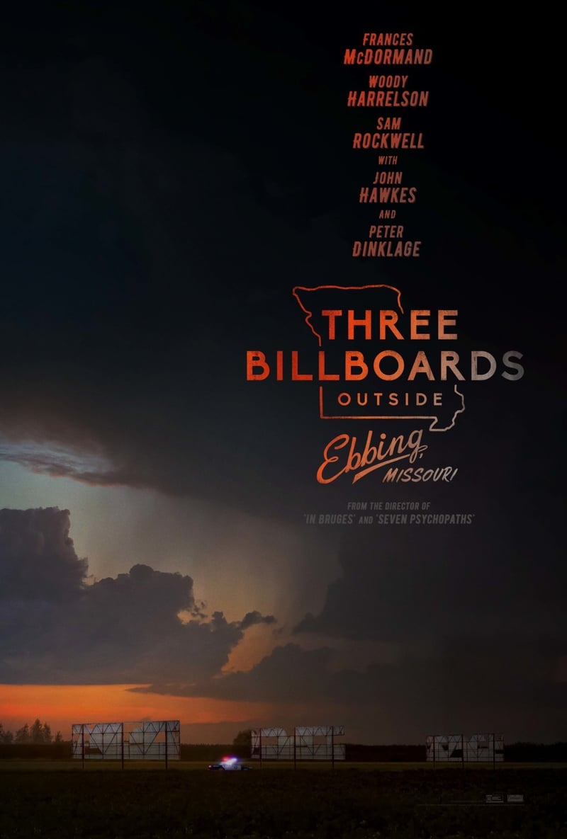 Three Billboards Outside Ebbing, Missouri — anger with nowhere to go — film poster